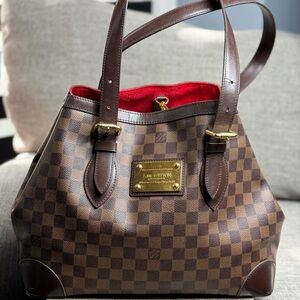 Louis Vuitton Hampstead Shoulder Bag MM Brown Canvas
